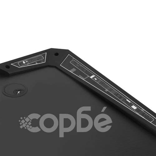 Гейминг бюро LED с Y-образна форма черно и червено 110x60x75 см ➤ топ цена ➤ sorbe.bg