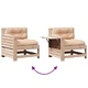 Градински лаундж комплект, 8 части, с възглавници, масив бор