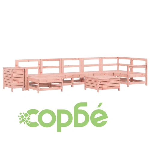 Градински комплект диван от 9 части, дугласка ела масив ➤ топ цена ➤ sorbe.bg