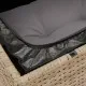 Градински диван с възглавници 9 части бежов микс полиратан