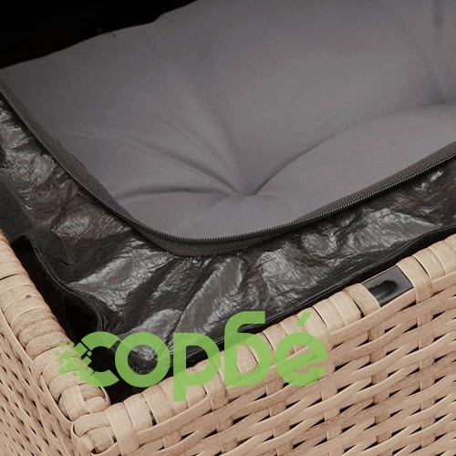 Градински диван с възглавници 8 части бежов микс полиратан ➤ топ цена ➤ sorbe.bg