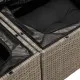 Градински комплект диван с възглавници 14 части сив полиратан