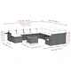 Градински диван с възглавници 12 части бежов микс полиратан