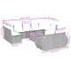 Градински комплект диван с възглавници 10 части черен полиратан