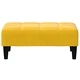 2-местно разтегателно канапе с табуретка, жълто, кадифе