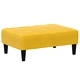 2-местно разтегателно канапе с табуретка, жълто, кадифе