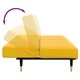 2-местно разтегателно канапе с табуретка, жълто, кадифе