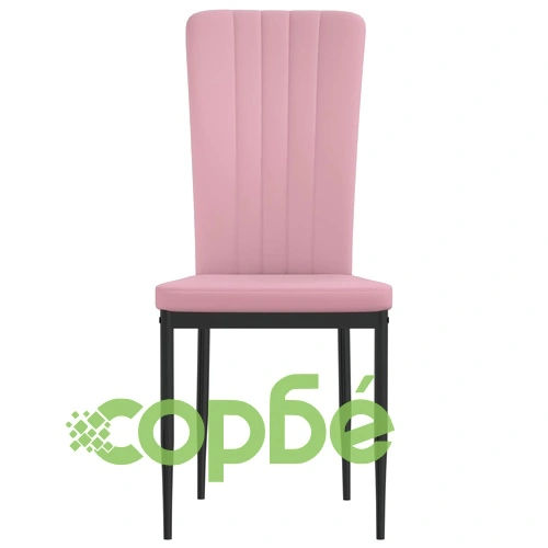 Трапезни столове, 2 бр, розови, кадифе ➤ топ цена ➤ sorbe.bg