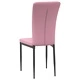 Трапезни столове, 2 бр, розови, кадифе