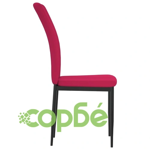 Трапезни столове, 2 бр, виненочервени, кадифе ➤ топ цена ➤ sorbe.bg