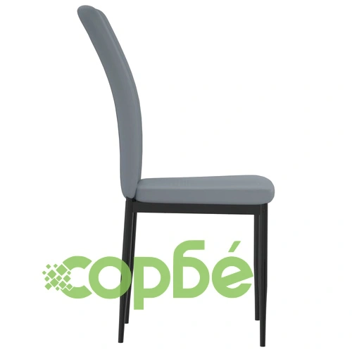 Трапезни столове, 4 бр, светлосиви, кадифе ➤ топ цена ➤ sorbe.bg