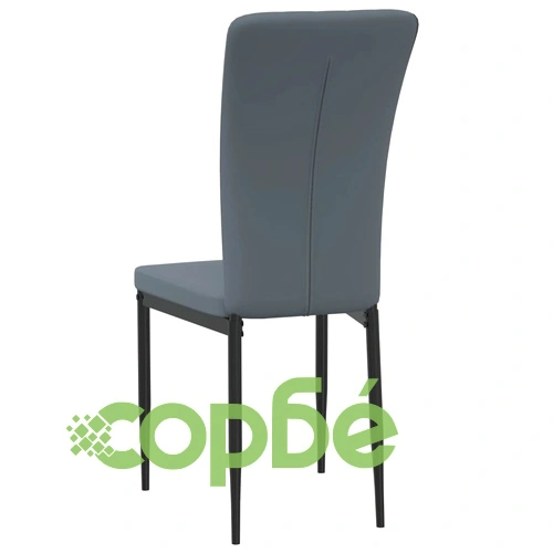 Трапезни столове, 4 бр, тъмносиви, кадифе ➤ топ цена ➤ sorbe.bg