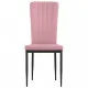 Трапезни столове, 4 бр, розови, кадифе