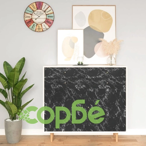 Самозалепващо фолио за мебели, черен камък, 500х90 см, PVC ➤ топ цена ➤ sorbe.bg