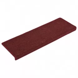 Постелки за стъпала, 15 бр, 65x25 см, матово червени