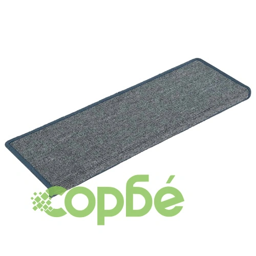 Изтривалки за стълби 15 бр. 65x21x4 см, светло сиви и сини, правоъгълни, кант ➤ топ цена ➤ sorbe.bg