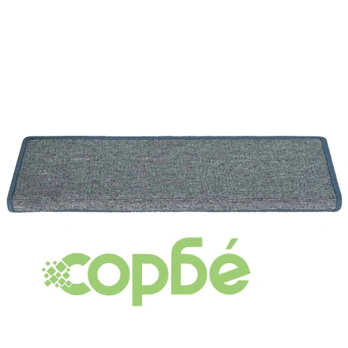 Изтривалки за стълби 15 бр. 65x21x4 см, светло сиви и сини, правоъгълни, кант ➤ топ цена ➤ sorbe.bg