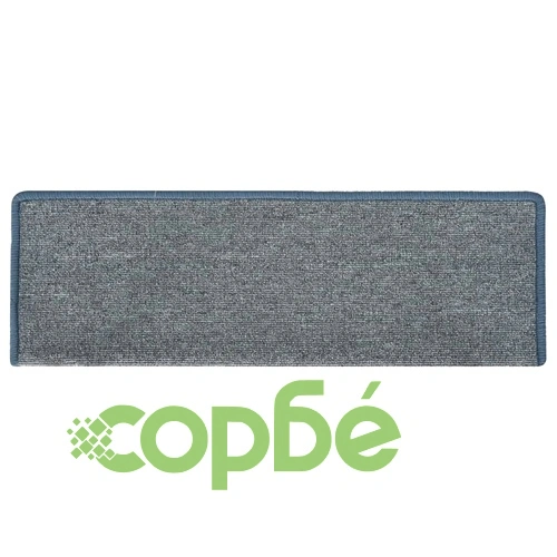 Изтривалки за стълби 15 бр. 65x21x4 см, светло сиви и сини, правоъгълни, кант ➤ топ цена ➤ sorbe.bg