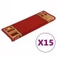 Самозалепващи стелки за стъпала, 15 бр, 65x21x4 см, червени