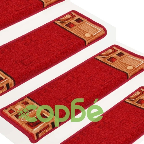 Самозалепващи стелки за стъпала, 15 бр, 65x21x4 см, червени ➤ топ цена ➤ sorbe.bg