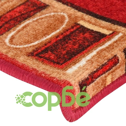 Самозалепващи стелки за стъпала, 15 бр, 65x21x4 см, червени ➤ топ цена ➤ sorbe.bg