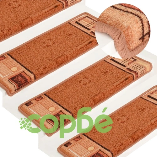 Самозалепващи стелки за стъпала, 15 бр, 65x21x4 см, бежови ➤ топ цена ➤ sorbe.bg