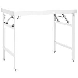 Кухненска сгъваема работна маса 100x60x80 см неръждаема стомана