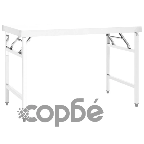 Кухненска сгъваема работна маса, 120x60x80 см, неръждаема стомана  ➤ топ цена ➤ sorbe.bg