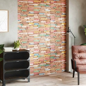 Стенни облицовъчни панели 10 бр 1,03 м² тиково дърво масив