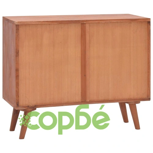 Шкаф с чекмеджета, 90x35x75 см, тиково дърво масив ➤ топ цена ➤ sorbe.bg