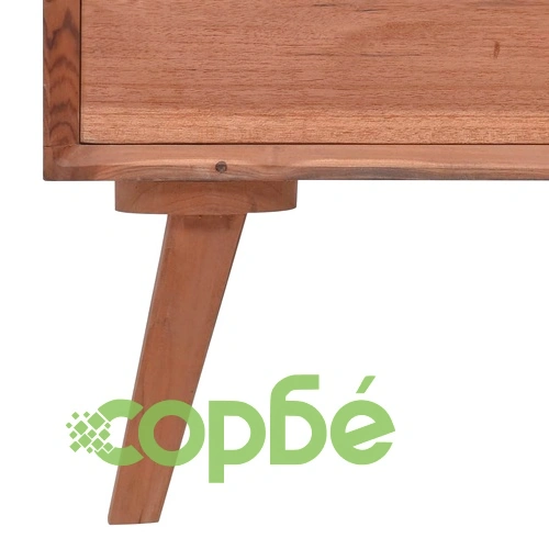 Шкаф с чекмеджета, 90x35x75 см, тиково дърво масив ➤ топ цена ➤ sorbe.bg