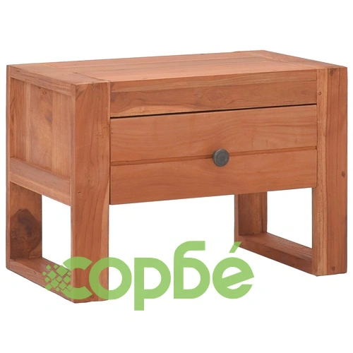 Нощен шкаф, 50x30x35 см, тиково дърво масив ➤ топ цена ➤ sorbe.bg