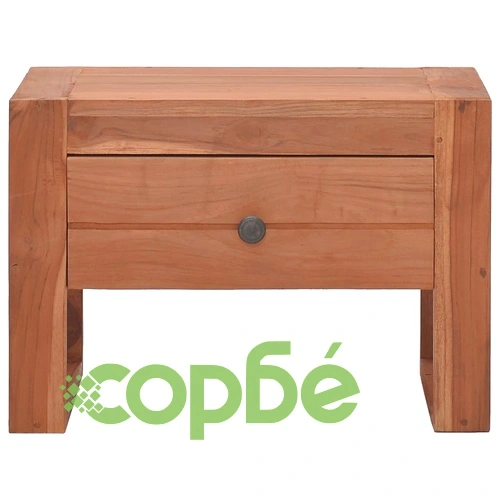 Нощен шкаф, 50x30x35 см, тиково дърво масив ➤ топ цена ➤ sorbe.bg