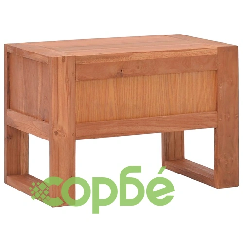 Нощен шкаф, 50x30x35 см, тиково дърво масив ➤ топ цена ➤ sorbe.bg