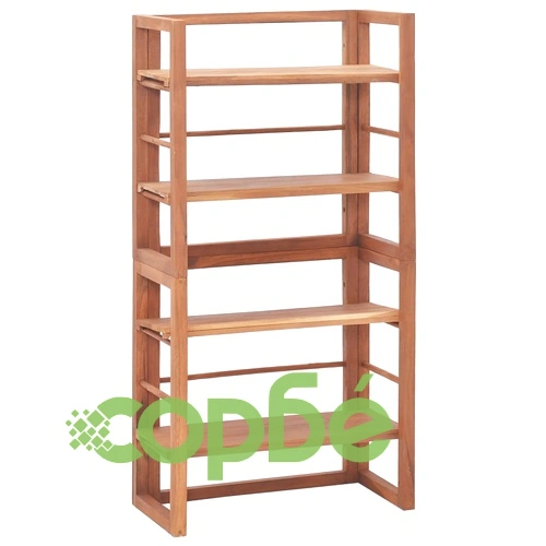 Стелаж, 60x30x120 см, тиково дърво масив ➤ топ цена ➤ sorbe.bg