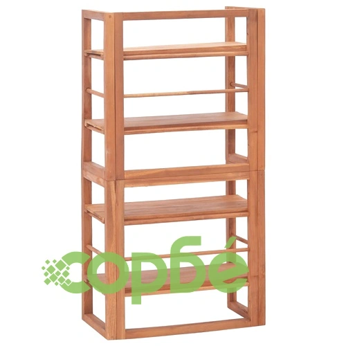 Стелаж, 60x30x120 см, тиково дърво масив ➤ топ цена ➤ sorbe.bg