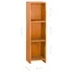 Етажерка за книги, 30x30x110 cм, тиково дърво масив