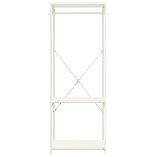 Гардероб, бял, 60x40x167 см, метал и ПДЧ ➤ топ цена ➤ sorbe.bg