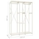 Гардероб, бял, 110x40x167 см, метал и ПДЧ