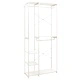 Гардероб, бял, 90x40x213 см, метал и ПДЧ