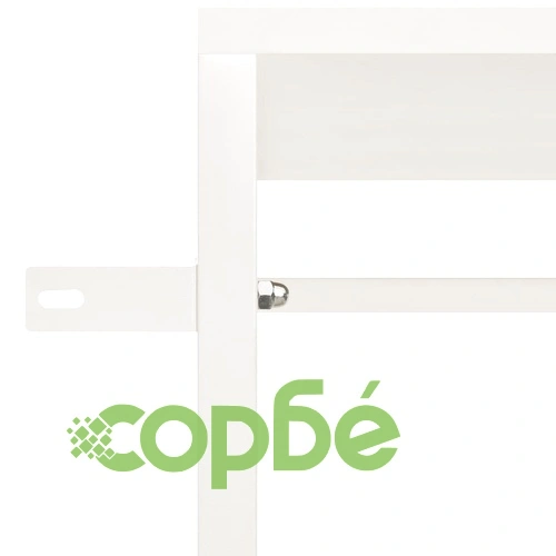 Гардероб, бял, 90x40x213 см, метал и ПДЧ ➤ топ цена ➤ sorbe.bg