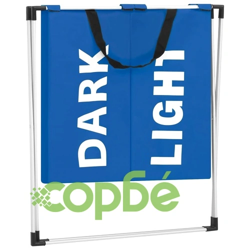 Кош за сортиране на пране с 2 секции, син ➤ топ цена ➤ sorbe.bg