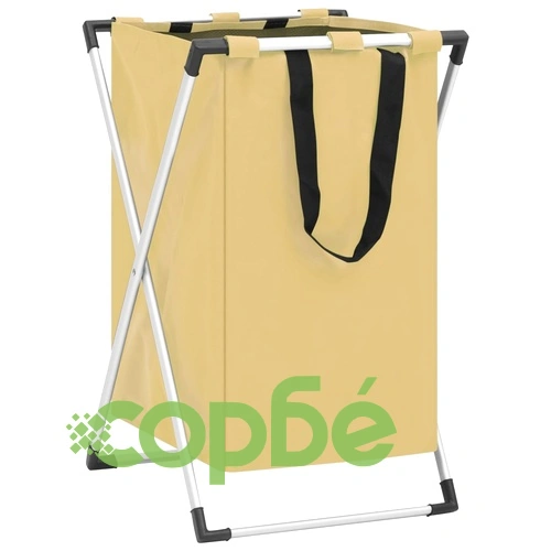Кош за сортиране на пране, кремав ➤ топ цена ➤ sorbe.bg