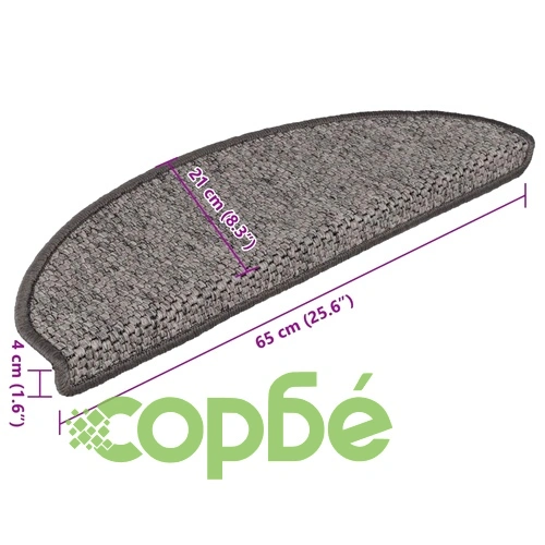 Стелки за стълби сизалена визия 15 бр 65x21x4 см кафяво-бежови ➤ топ цена ➤ sorbe.bg