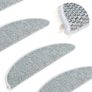 Самозалепващи стелки за стълби вид сизал 15 бр 65x21x4 см сини