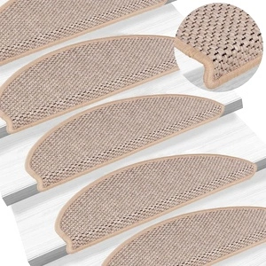 Стелки за стълби, вид сизал, 15 бр, 65x21x4 см, светлобежови