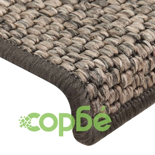 Стелки за стълби, вид сизал, 15 бр, 65x21x4 см, сиво и бежово ➤ топ цена ➤ sorbe.bg