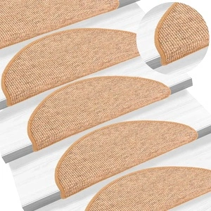 Изтривалки за стълби 15 бр. 65x21x4 см, сизалови, полукръгли, големи