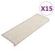 Изтривалки за стълби 15 бр. 65x21x4 см сребърни правоъгълни ръбове