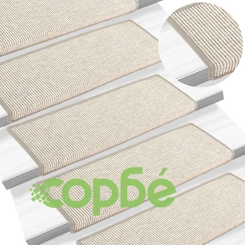 Изтривалки за стълби 15 бр. 65x21x4 см сребърни правоъгълни ръбове ➤ топ цена ➤ sorbe.bg